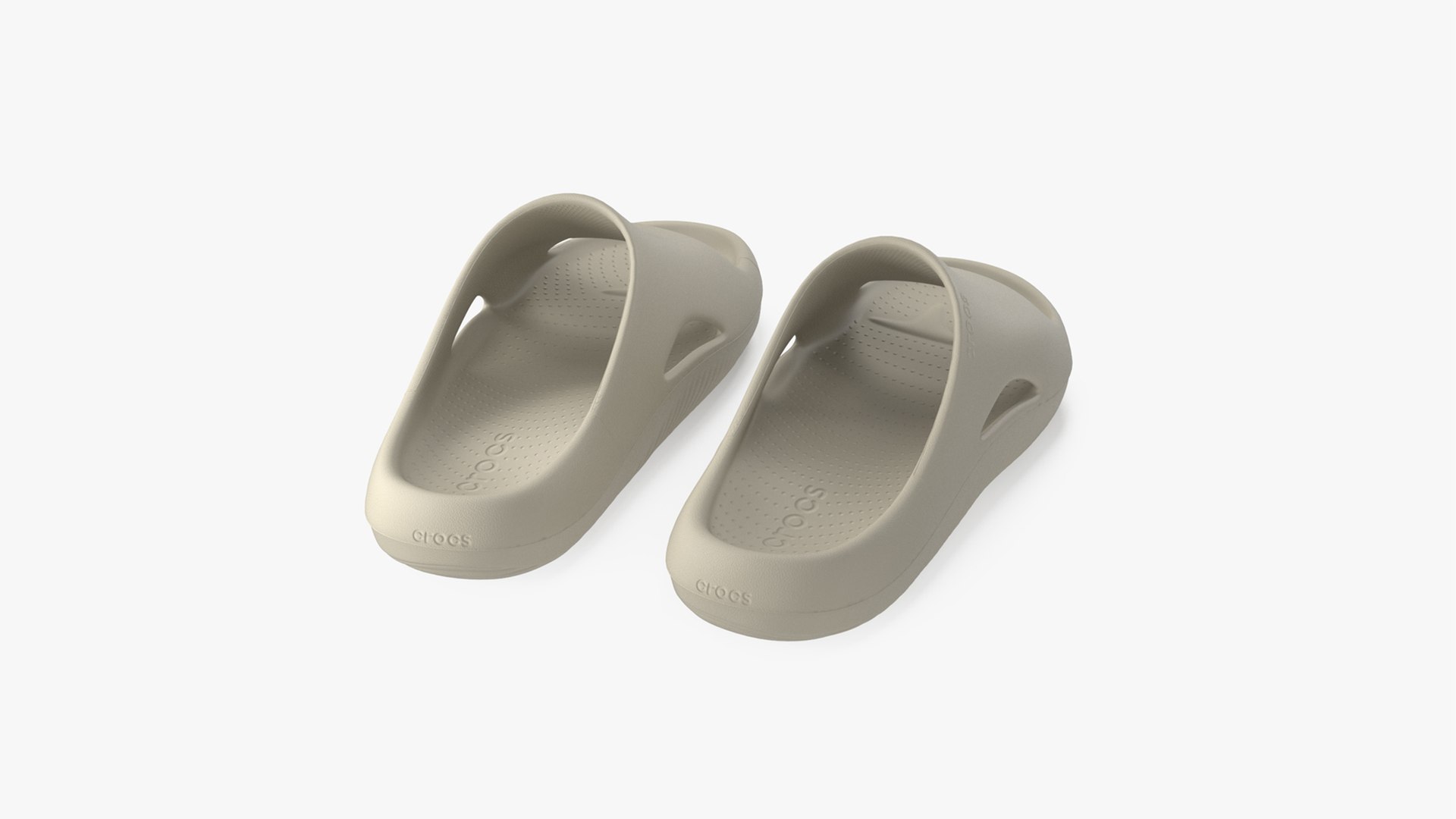 Crocs Mellow Slide Beige 3D model preview