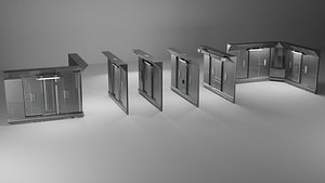 3D model Sci-Fi interior wall pack