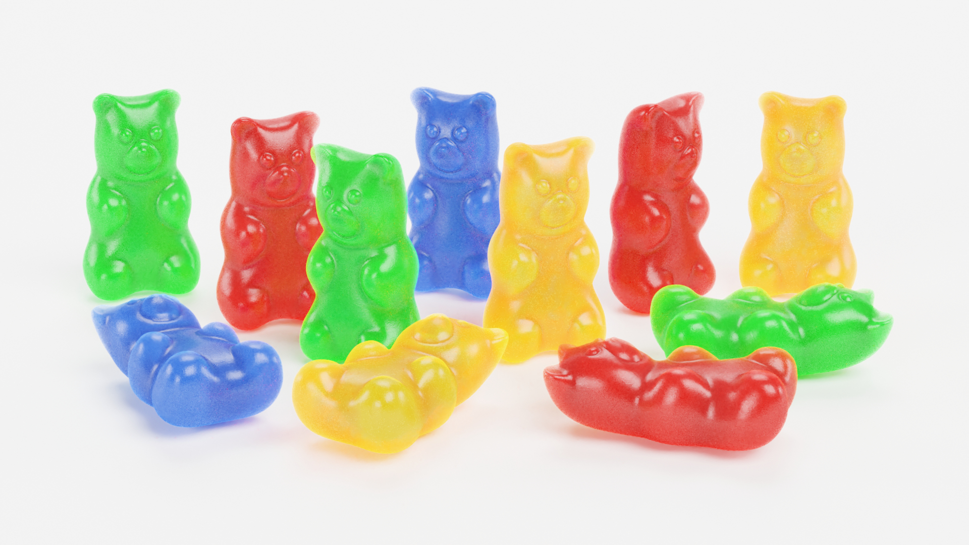 3D Model Gummy Bears Obj - TurboSquid 1790266