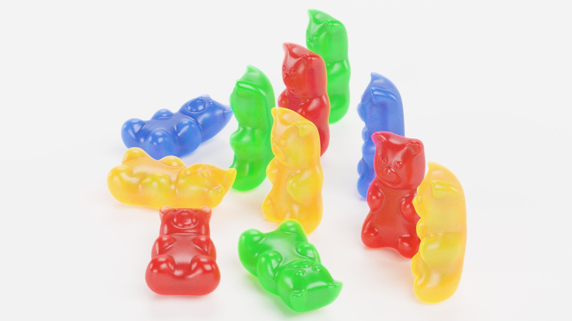 3D Model Gummy Bears Obj - TurboSquid 1790266