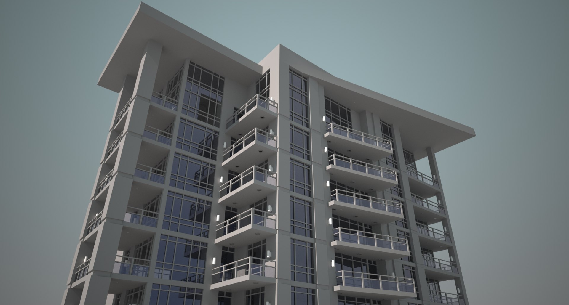 3d Large 65 Story Apartment Model