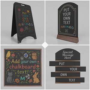 Modern Restaurant Signage Set - Customizable Chalkboards