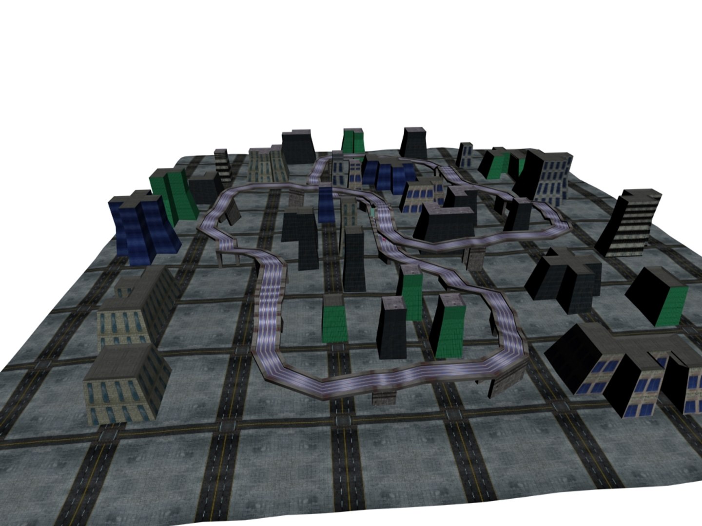 3d Race Track Racer Model