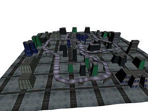 3d race track racer model