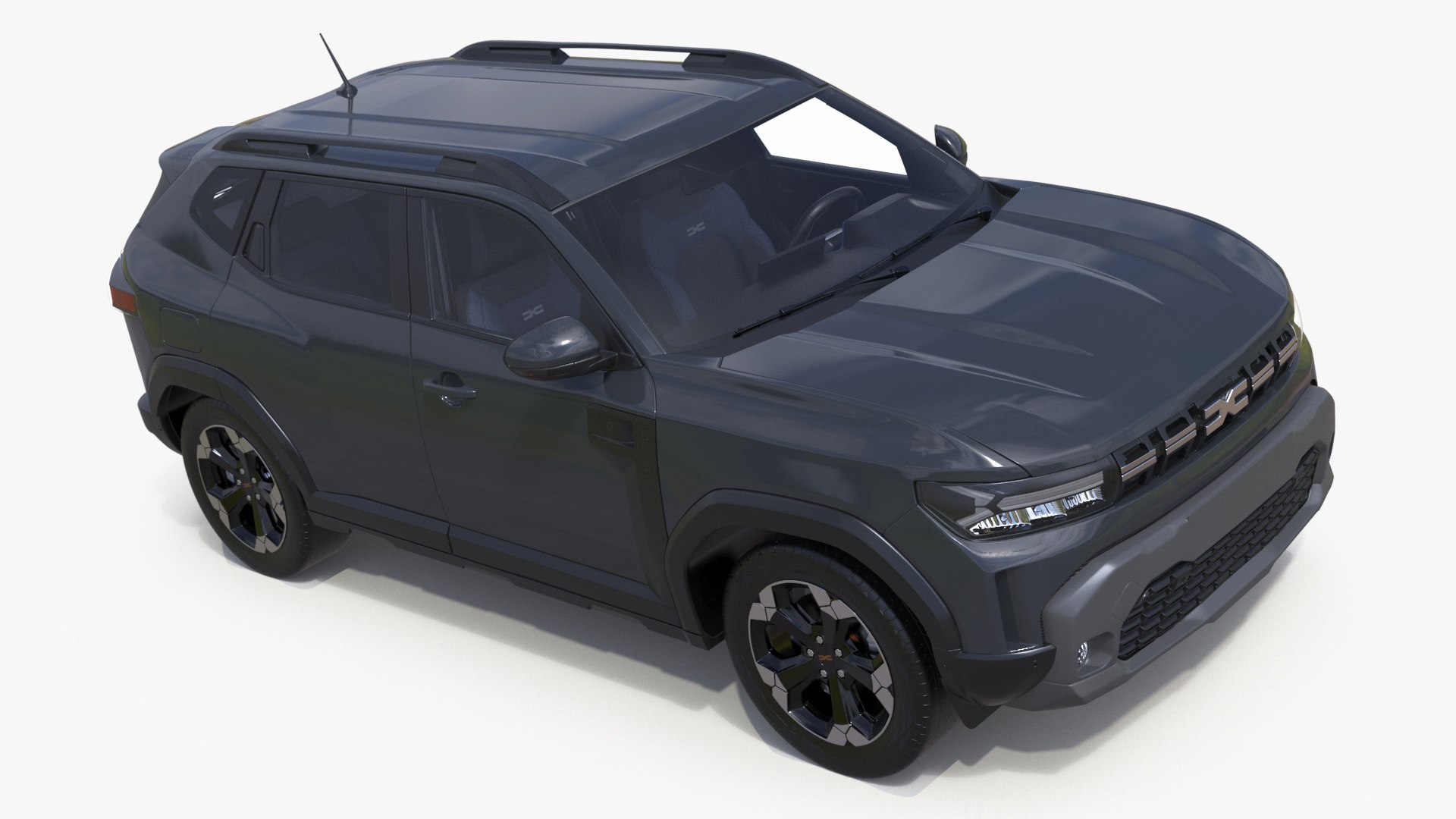 Dacia Duster 2024 Crossover Gray 3D model preview