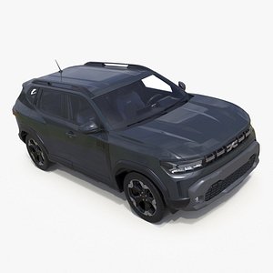 3D Dacia Duster 2024 Crossover Gray model