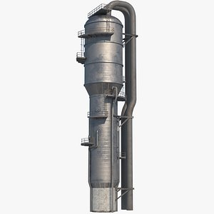 3D refinery tower model