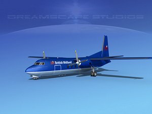 fokker f-27 3d model