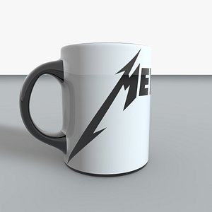 3D metallica mug metal model