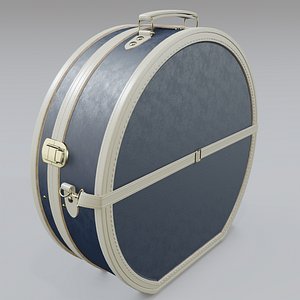 Steamline Navy Deluxe Hatbox Luggage 3D model