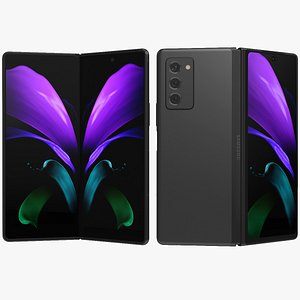 Samsung Galaxy Z Fold 2 Mystic Black Animated