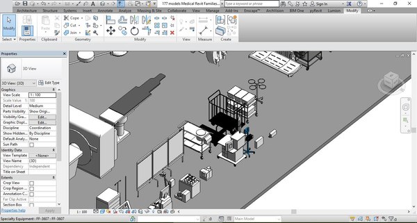 modelo 3d 177 modelos de Revit Medical Familias - TurboSquid 1296302