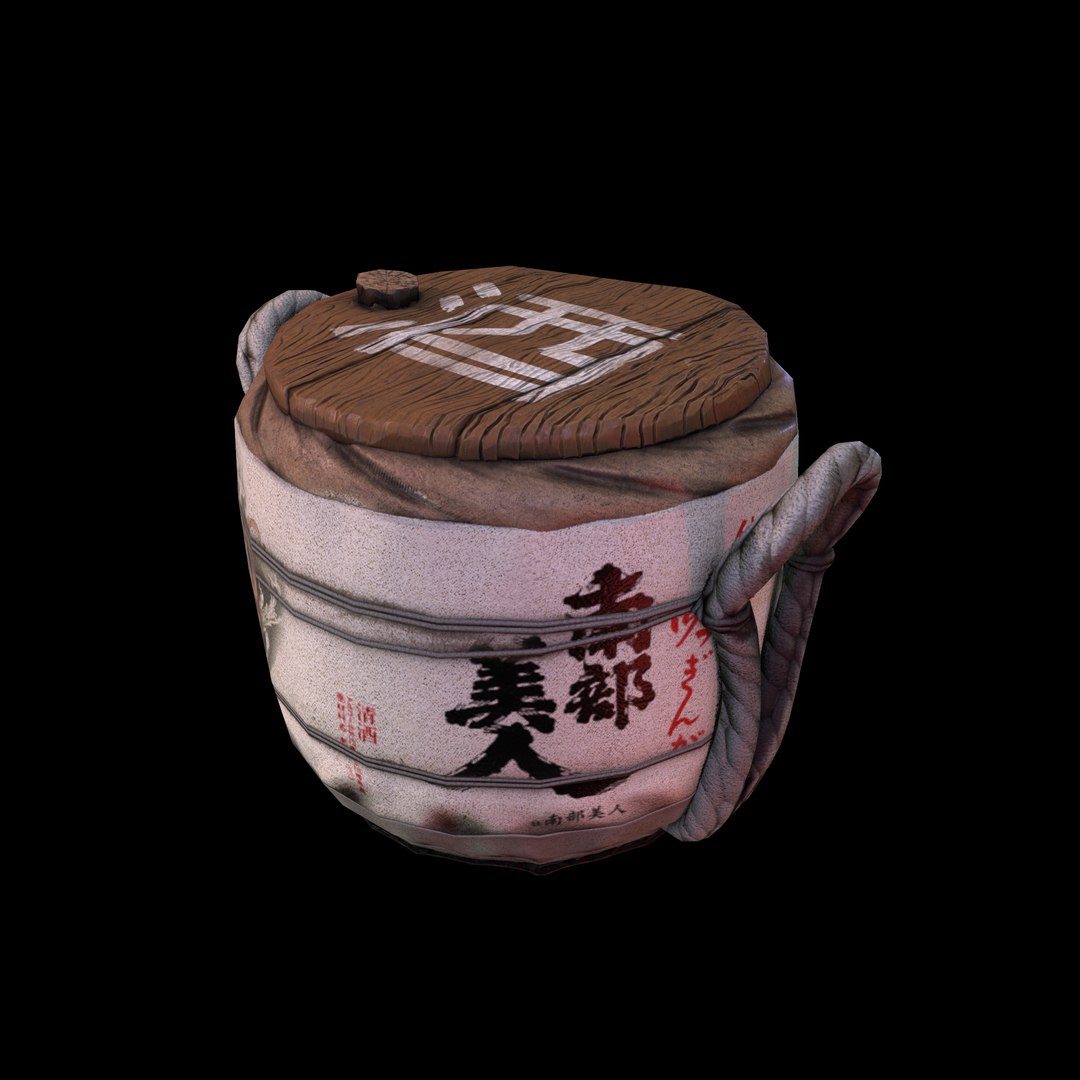 Barrel Sake 3D Model - TurboSquid 1190821