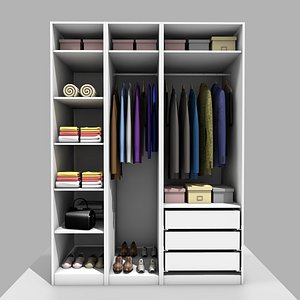 IKEA PAX WARDROBE WITH CLOTHES