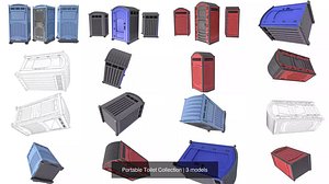 Portable Toilet Collection 3D model