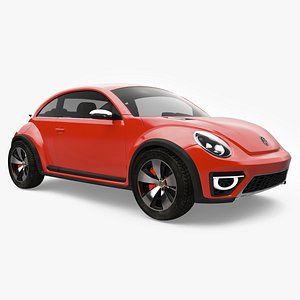 Volkswagen Beetle Compact Car 3D