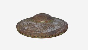 Alien Spaceship UFO B11 Abandoned - Sci Fi Spacecraft Design 3D