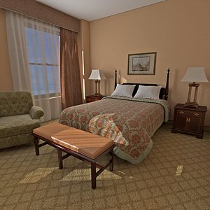 3d hotel room model