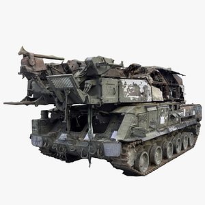 destroyed Buk missile system
