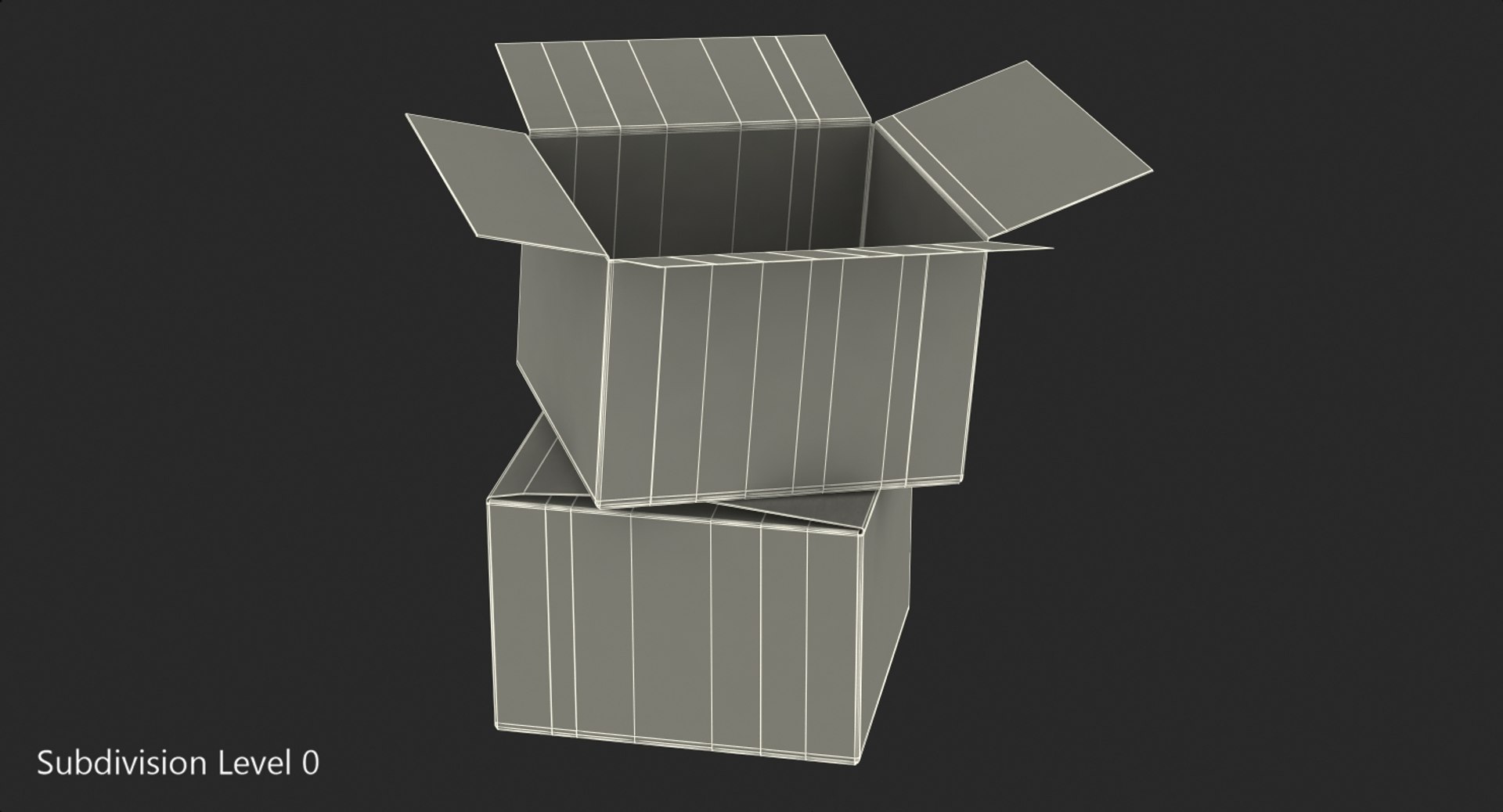 Open old cardboard boxes 3D model - TurboSquid 1306767