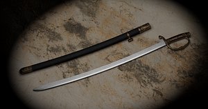 3D model Shachka 1881 - Cossack officer sword