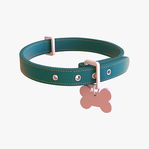 Cartoon Pet Collar v002 3D model