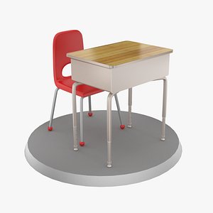 School Desk With Chair V2
