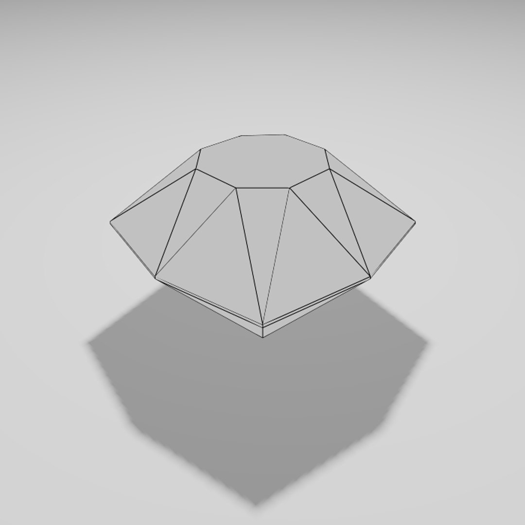 old square cut diamond 3d 3ds