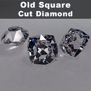 old square cut diamond 3d 3ds