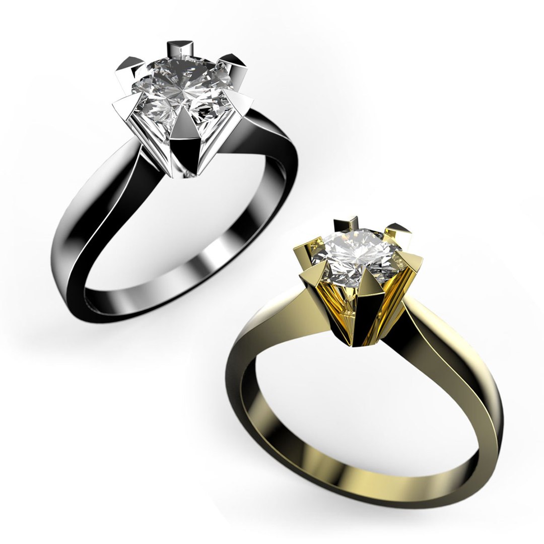 Solitaire-ring 0 60ct 3d Model