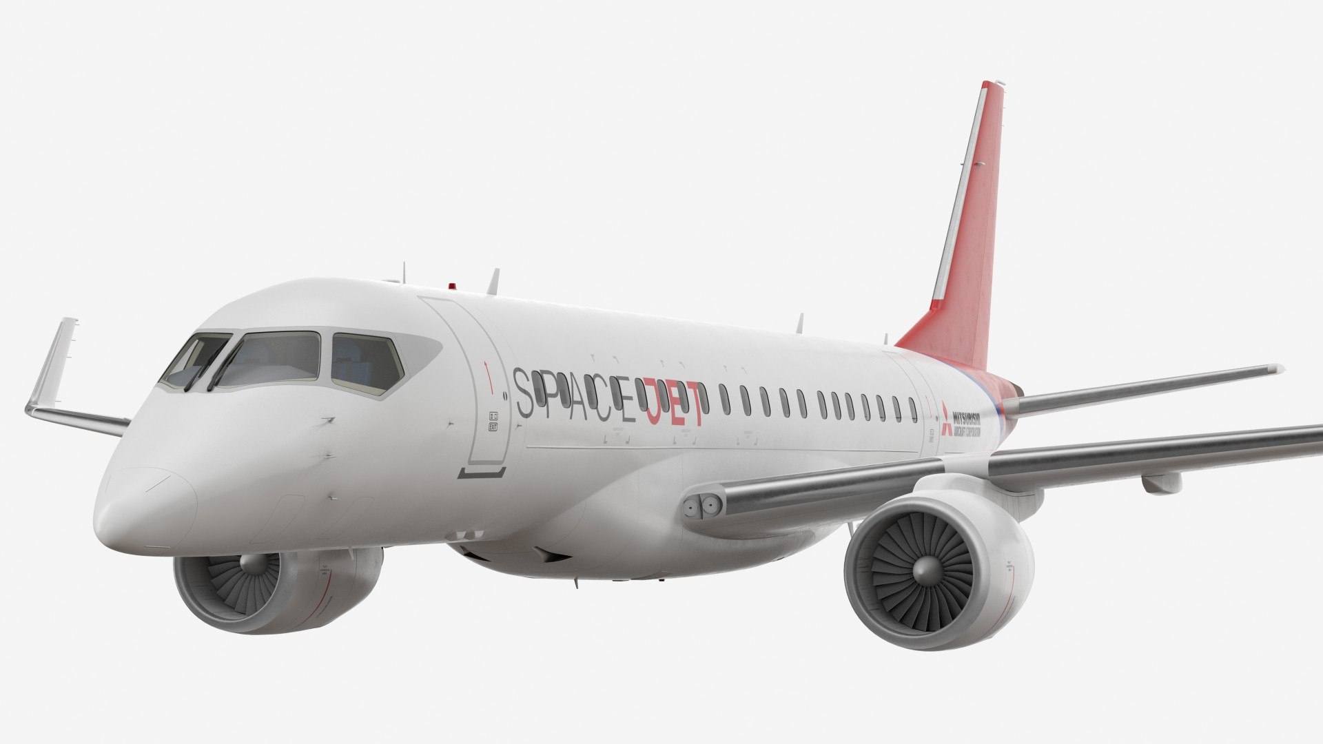 Mitsubishi SpaceJet M100 Retracted Landing Gear 3D model preview