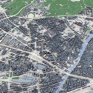 3D Malaga City Spain model