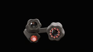 3D model triple tulip ring