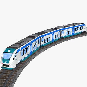 3D coradia meridian w - fs aln 501 minuetto - etr 245 - trenitalia diesel-electric passenger train