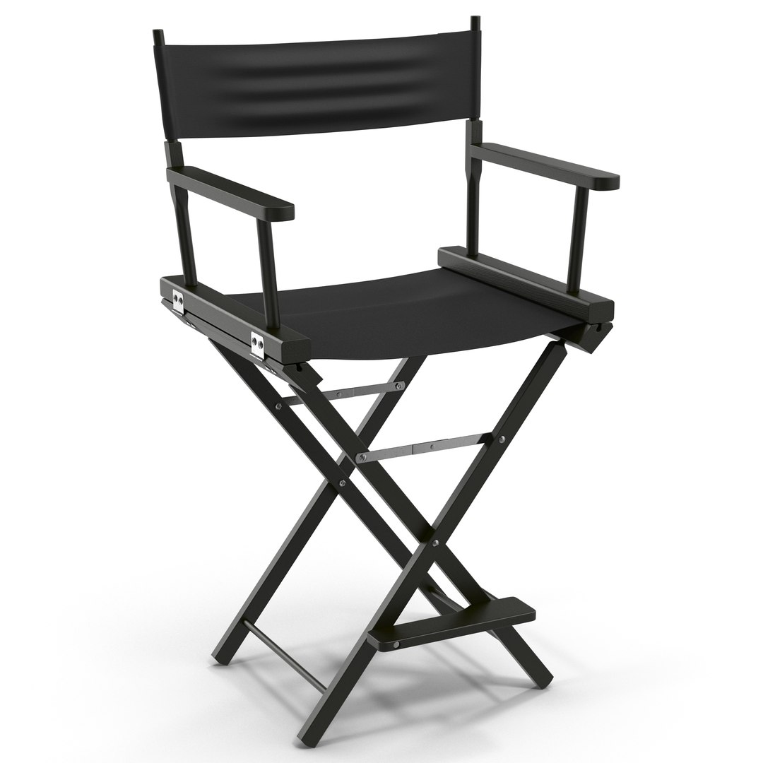 Director Chair 2 Black 3D model preview