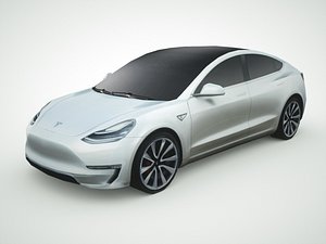 Tesla Model 3 silver