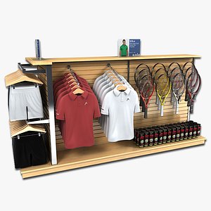retail clothing tennis gear 3d max