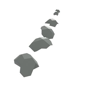 Lopoly stones pack 3D model