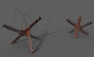 Military barricades anti tank 3D model