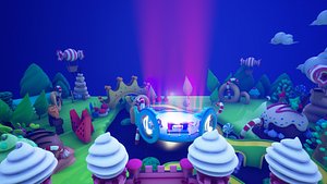 Asset UE4 - Cartoons - Background - Stage- Hight Poly 3D model