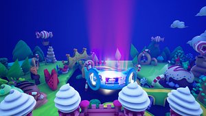 Asset UE4 - Cartoons - Background - Stage- Hight Poly 3D model