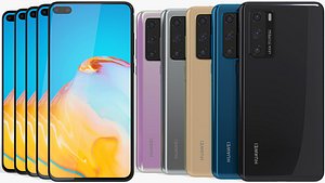 realistic huawei p40 colors 3D