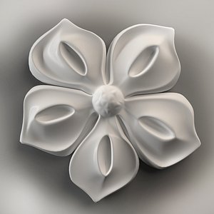 3D stl model of a flower for CNC router