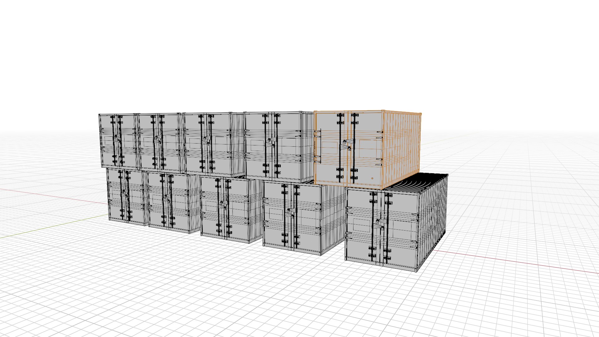 Realistic 3D Container Set - 5 Color Variations 3D Model - TurboSquid ...