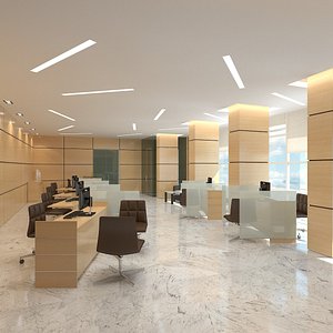 3d model of office interior