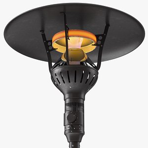 Portable Propane Gas Patio Heater On