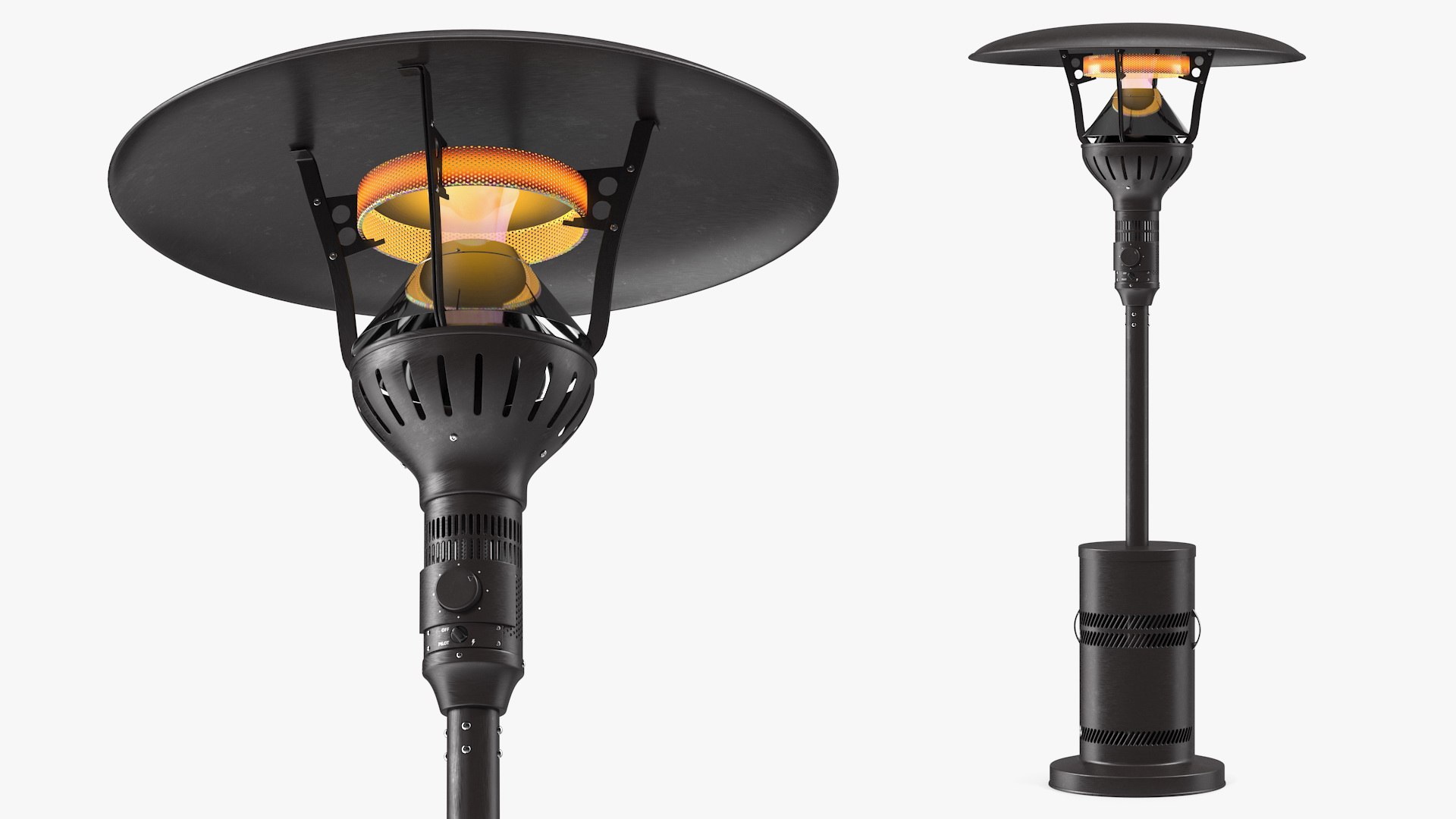 Portable Propane Gas Patio Heater On 3D model preview