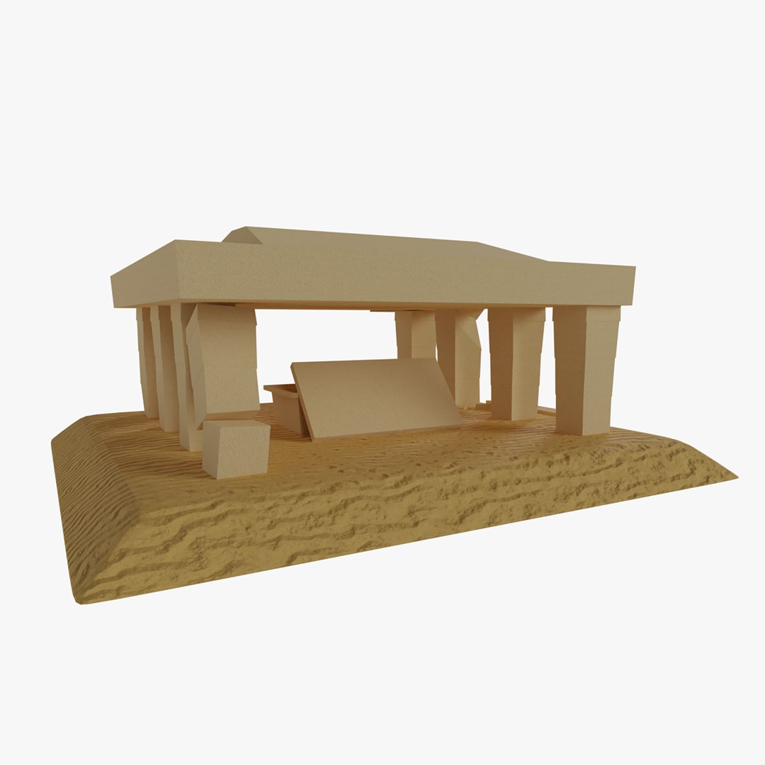 Ancient Sandstone Structure Worn Low Poly Model 3d Model Turbosquid 2011979