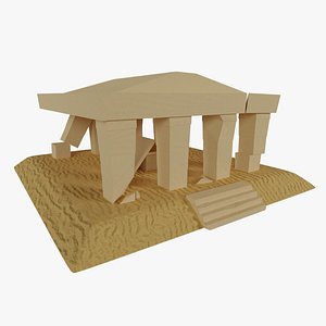 Ancient Sandstone Structure - Worn - Low Poly Model 3D model