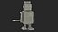 Metal Walking Tin Toy Retro Robot Rigged for Maya